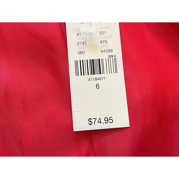 NWT 7th Ave Suiting Raspberry Pink / Bright Pink 2 Button Cotton Blend Blazer 6 - Picture 12 of 15